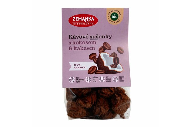 Kávové sušienky s kokosom Biopekárna Zemanka bio 100g