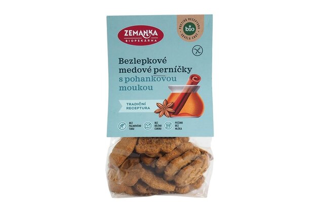 Bezlepkové perníčky bio Biopekárna Zemanka 100g