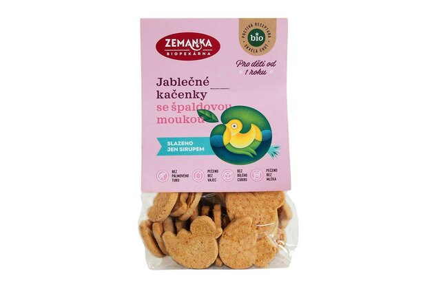 Jablkové kačičky so špaldovou múkou bio Biopekárna Zemanka 100g 