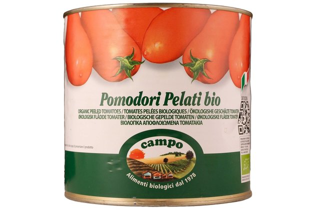 Paradajky lúpané sterilizované bio 2,5kg